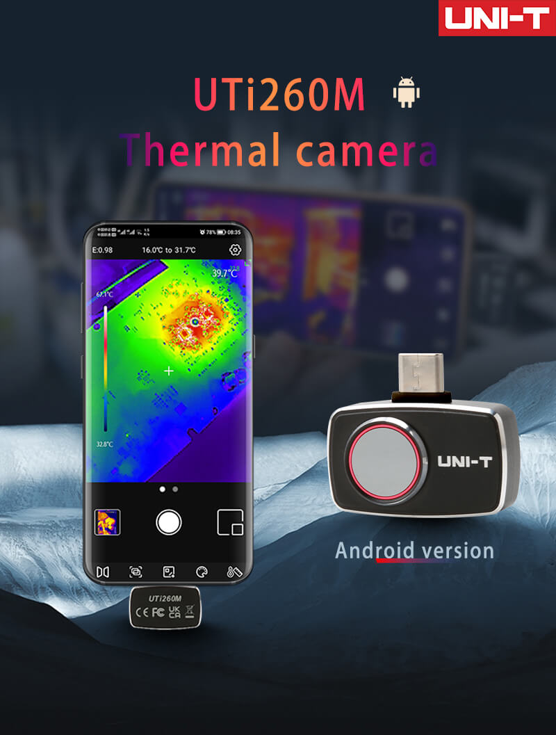 كاميرا حرارية محمولة UNI-T UTi - مراجعة Thermal Imaging Camera 256X192 وسعره